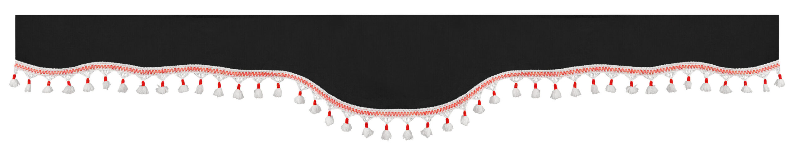 Luxury Smart, set tende in poliestere per camion - Nero/Rosso - immagine 2