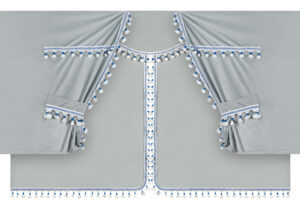 Luxury Pro-Cabin, set tende in poliestere per camion - Argento/Blu