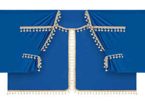 Luxury Pro-Cabin, set tende in poliestere per camion - Blu/Oro