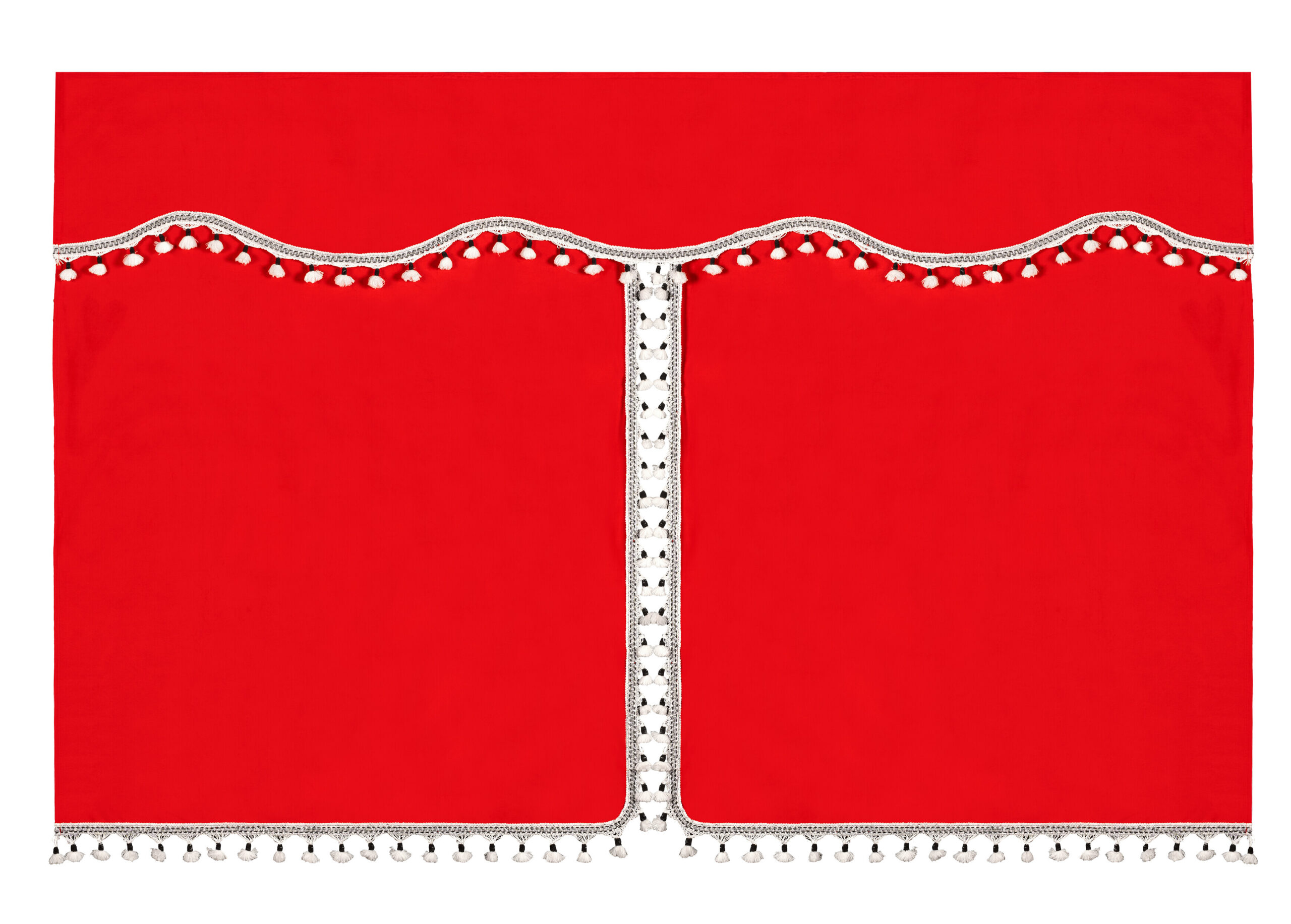 Luxury Pro-Cabin, set tende in poliestere per camion - Rosso/Nero - immagine 4