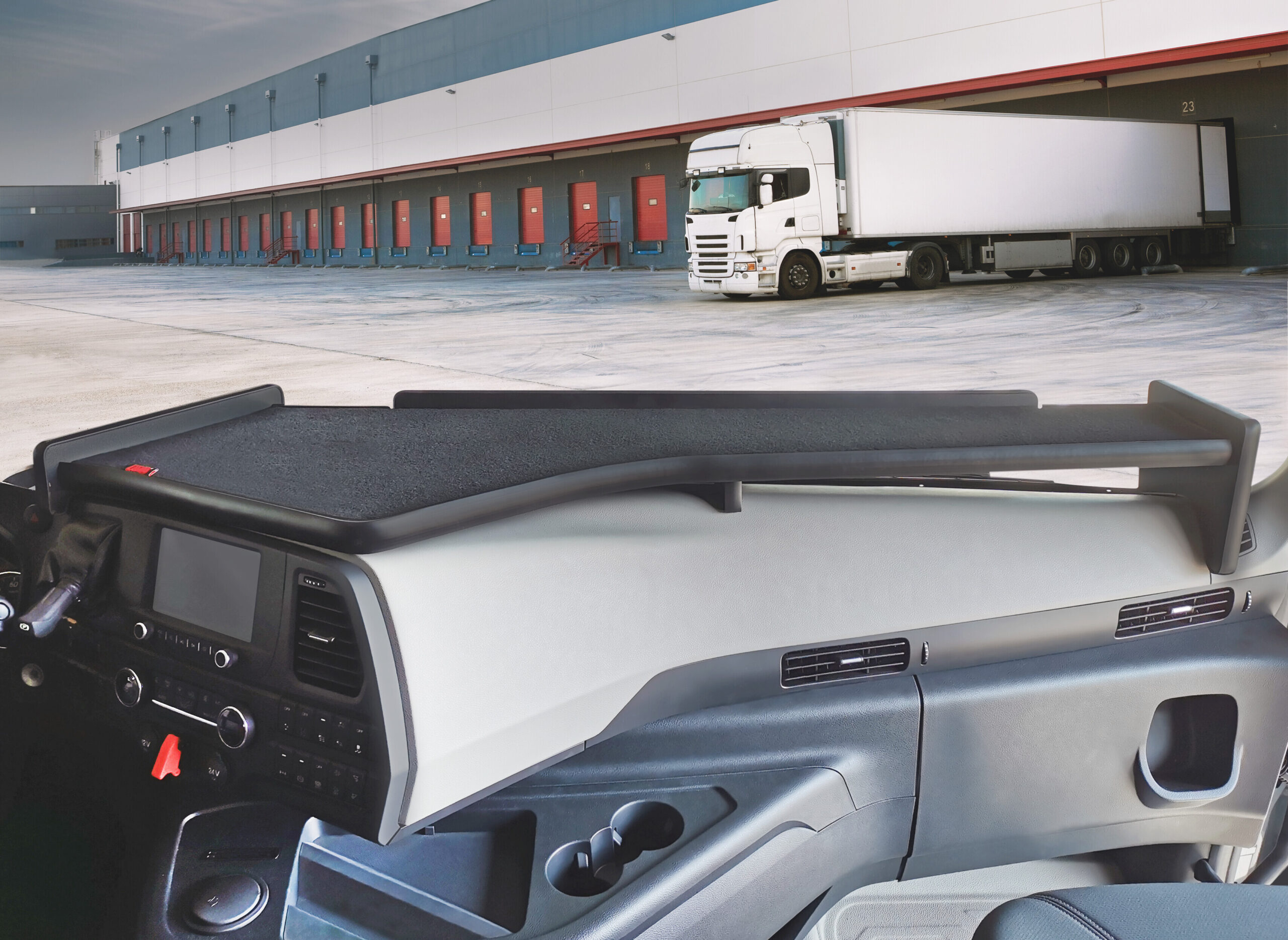 Tavolino per cruscotto - Centrale + Passeggero - compatibile per Ford F-Max (10/18>) 3 Tavolino per cruscotto - Centrale + Passeggero - compatibile per Ford F-Max (10/18>) - immagine 3