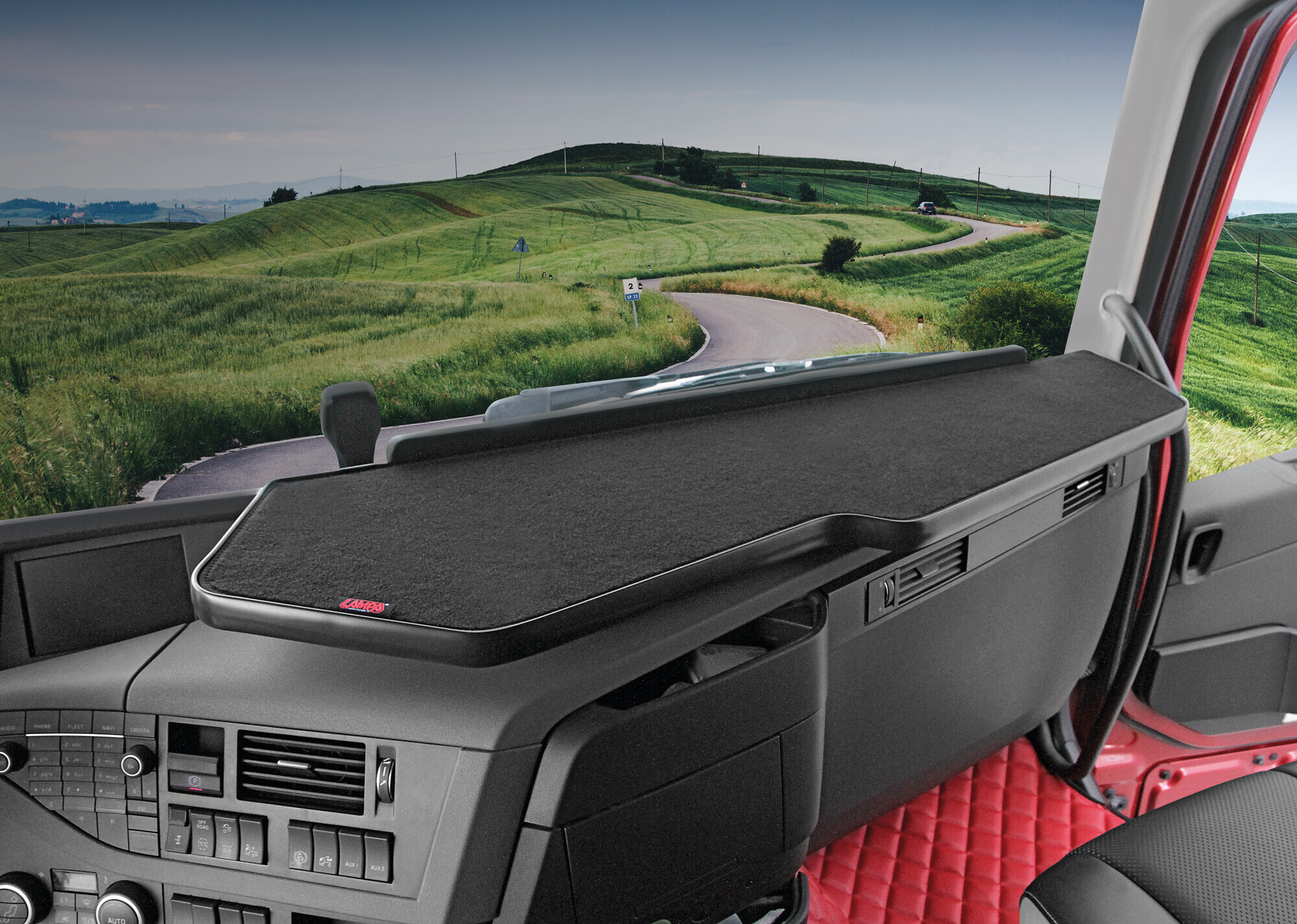 Tavolino per cruscotto - Centrale + Passeggero - compatibile per Volvo FH Serie 4 (09/12>05/21) con o senza telecamera - Volvo FH Serie 5 (06/21>) con o senza telecamera - immagine 4