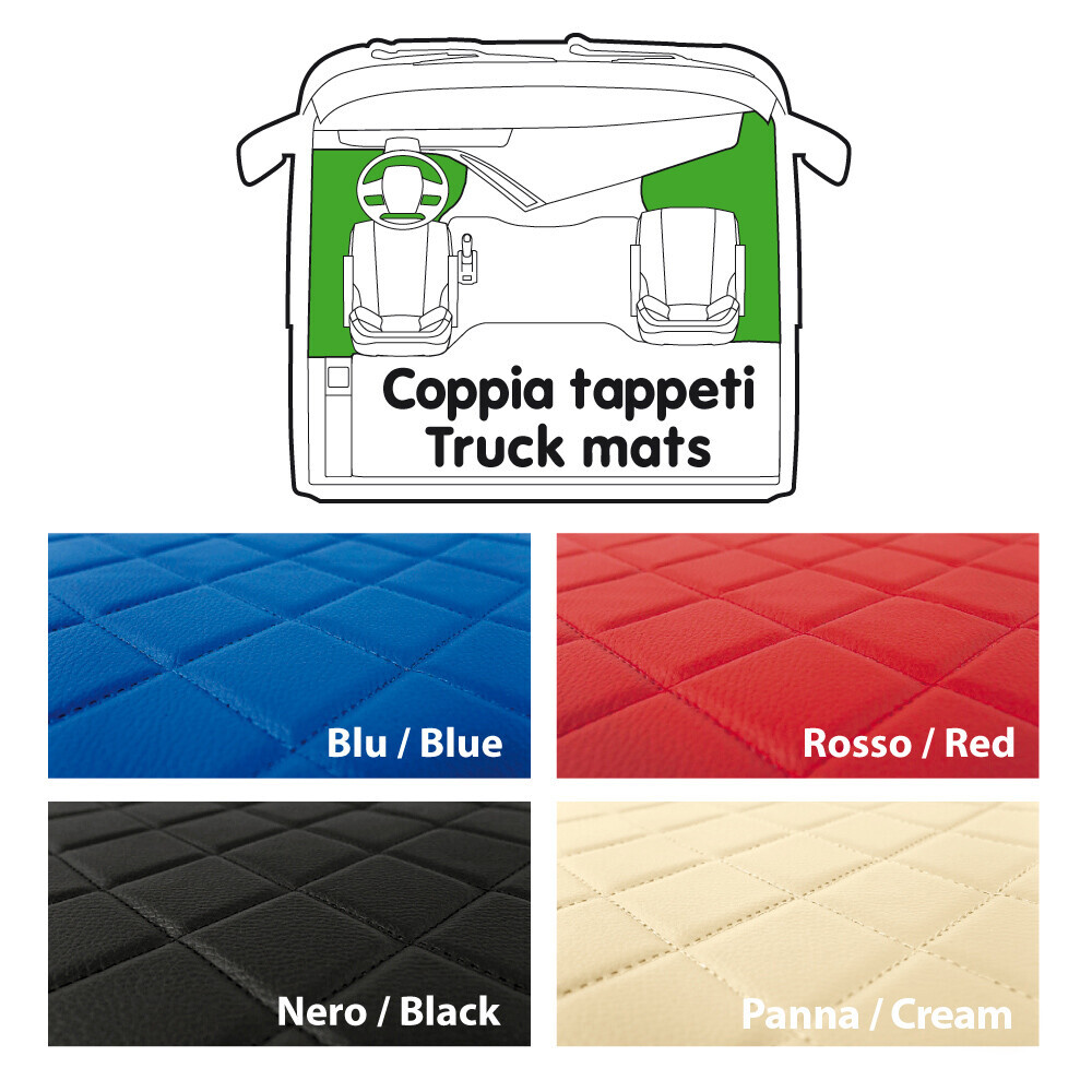 Coppia tappeti in Skeentex - Blu - compatibile per Daf XF 105 (02/04>12/14) - immagine 5