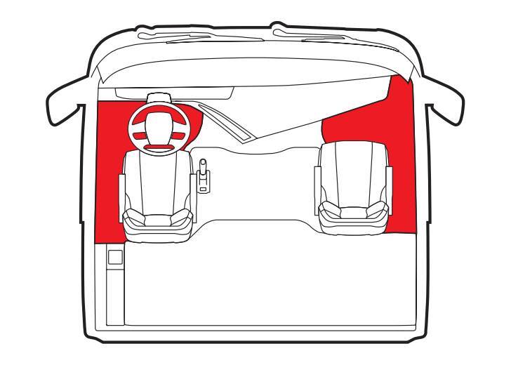 Coppia tappeti in Skeentex - Blu - compatibile per Daf XF 105 (02/04>12/14) - immagine 6