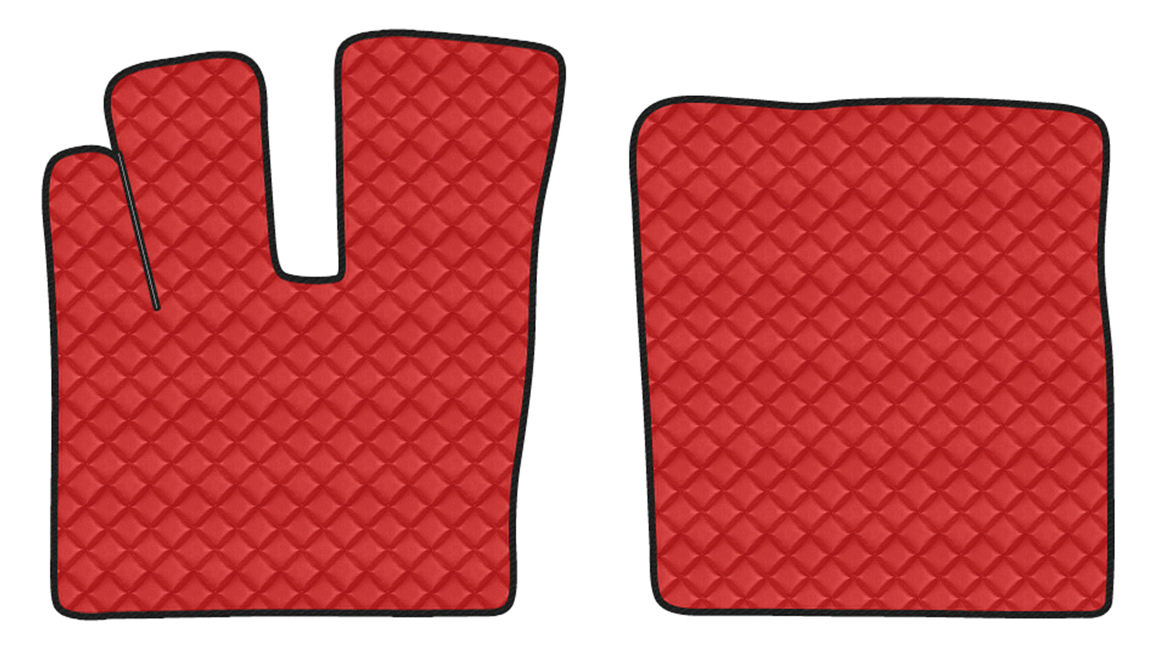 Coppia tappeti in Skeentex - Rosso - compatibile per Daf XF 106 (10/12>05/21)