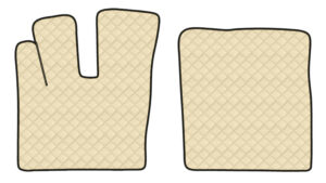 Coppia tappeti in Skeentex - Panna - compatibile per Daf XF 106 (10/12>05/21)