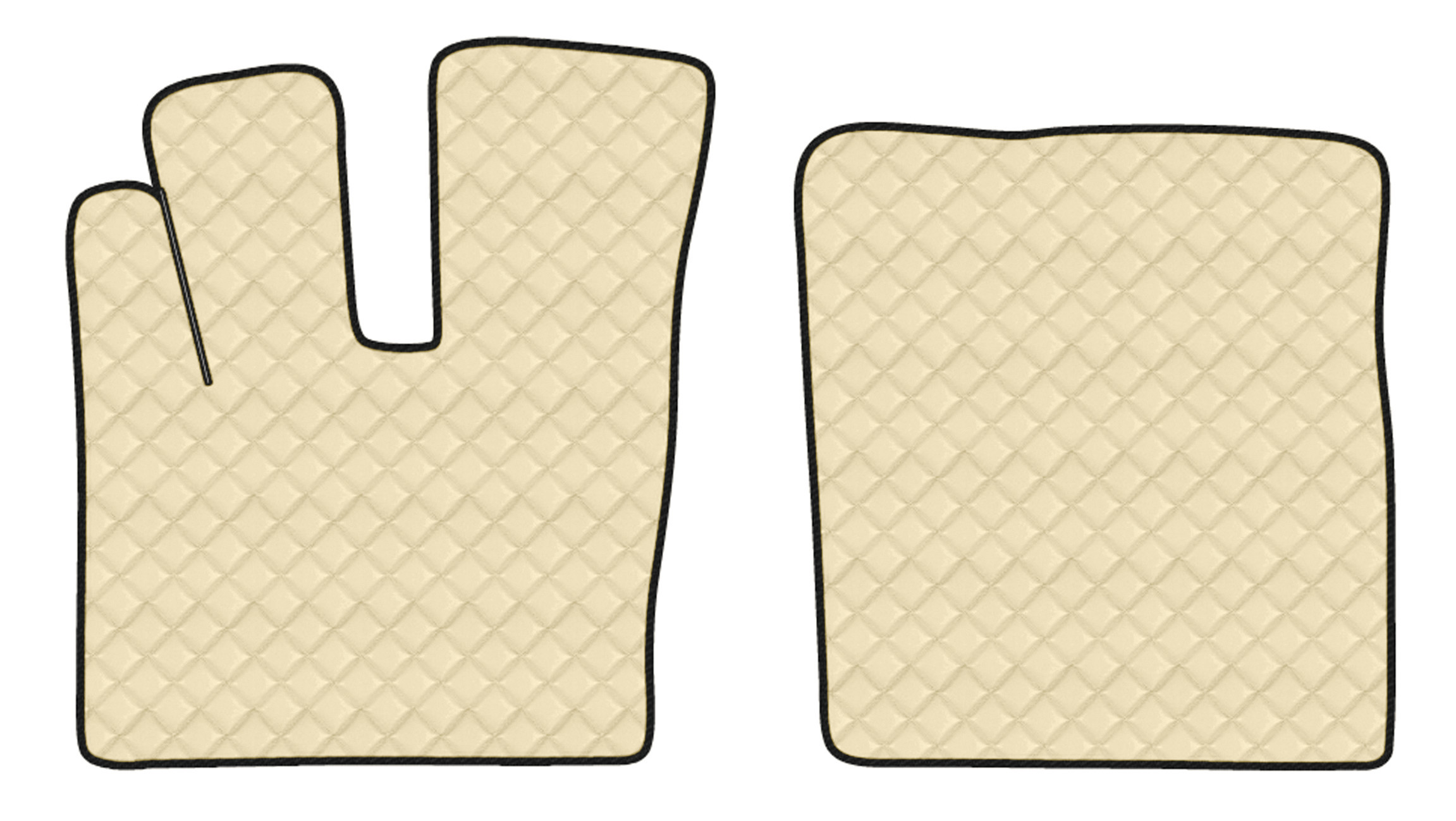 Coppia tappeti in Skeentex - Panna - compatibile per Daf XF 106 (10/12>05/21)