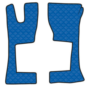 Coppia tappeti in Skeentex - Blu - compatibile per Mercedes Actros MP4 (09/11>09/19) cabina stretta, tunnel - Mercedes Actros MP5 (10/19>) cabina stretta, tunnel - Mercedes Actros MP5 L (11/21>) cabina stretta, tunnel