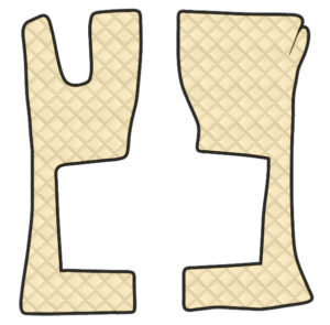 Coppia tappeti in Skeentex - Panna - compatibile per Mercedes Actros MP4 (09/11>09/19) cabina stretta, tunnel - Mercedes Actros MP5 (10/19>) cabina stretta, tunnel - Mercedes Actros MP5 L (11/21>) cabina stretta, tunnel