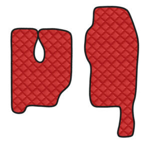 Coppia tappeti in Skeentex - Rosso - compatibile per Mercedes Actros MP3 (06/08>12/13) tunnel alto