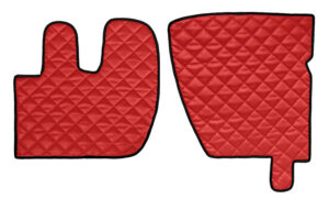 Coppia tappeti in Skeentex - Rosso - compatibile per Renault Premium 2 (09/05>12/13)