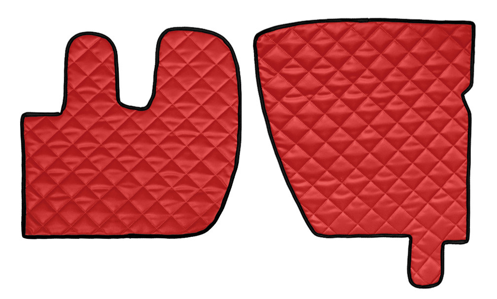 Coppia tappeti in Skeentex - Rosso - compatibile per Renault Premium 2 (09/05>12/13)