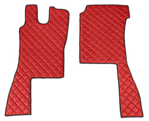 Coppia tappeti in Skeentex - Rosso - compatibile per Scania L Serie 4 (02/95>09/04)