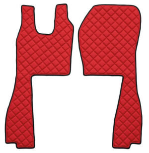Coppia tappeti in Skeentex - Rosso - compatibile per Scania R Serie 6 (09/09>08/13) sedile pass. pneumatico