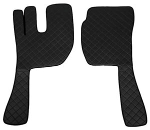 Coppia tappeti in Skeentex - Nero - compatibile per Volvo FH Serie 3 (08/02>08/12)