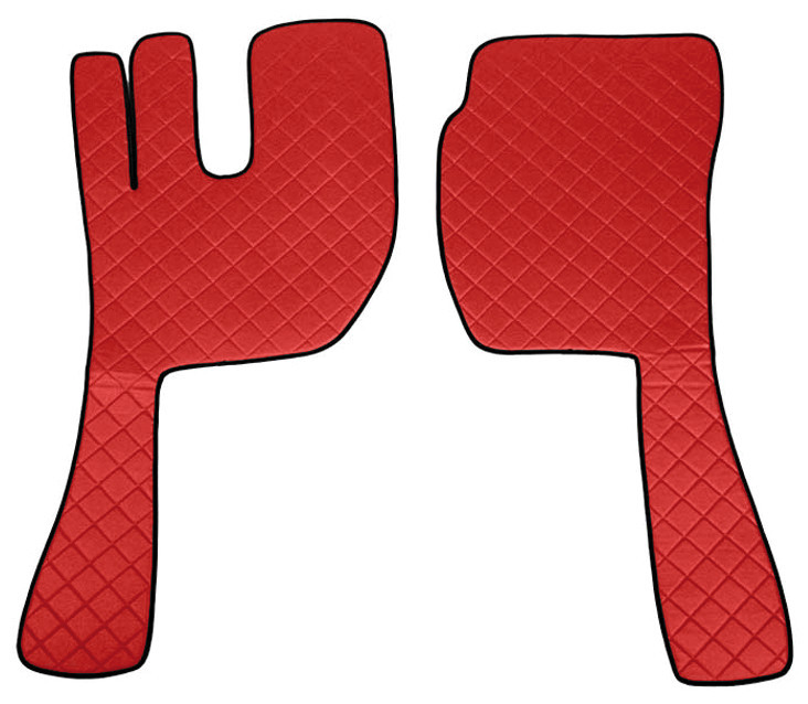 Coppia tappeti in Skeentex - Rosso - compatibile per Volvo FH Serie 3 (08/02>08/12)