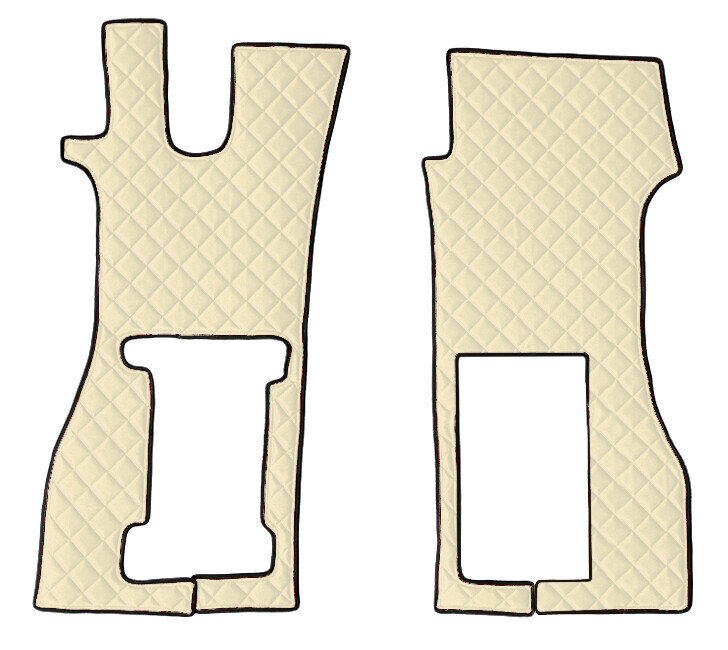 Coppia tappeti in Skeentex - Panna - compatibile per Scania R Serie 7 - New Generation (11/16>) sedile pass. pneumatico