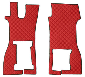 Coppia tappeti in Skeentex - Rosso - compatibile per Scania R Serie 7 - New Generation (11/16>) sedile pass. pieghevole