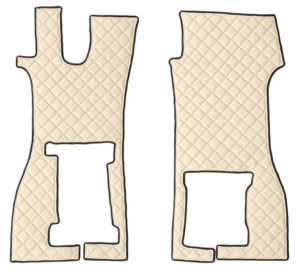 Coppia tappeti in Skeentex - Panna - compatibile per Scania R Serie 7 - New Generation (11/16>) sedile pass. pieghevole