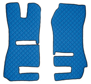 Coppia tappeti in Skeentex - Blu - compatibile per Scania R Serie 6 - Streamline (01/15>12/17) sedili Recaro, sedile pass. pieghevole - Scania R Serie 6 - Streamline (09/13>12/14) sedili Recaro, sedile pass. pieghevole