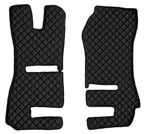 Coppia tappeti in Skeentex - Nero - compatibile per Scania R Serie 6 - Streamline (01/15>12/17) sedili Recaro, sedile pass. pieghevole - Scania R Serie 6 - Streamline (09/13>12/14) sedili Recaro, sedile pass. pieghevole