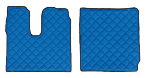 Coppia tappeti in Skeentex - Blu - compatibile per Man TGX (01/17>)
