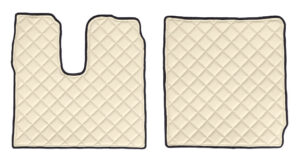 Coppia tappeti in Skeentex - Panna - compatibile per Man TGX (01/17>)