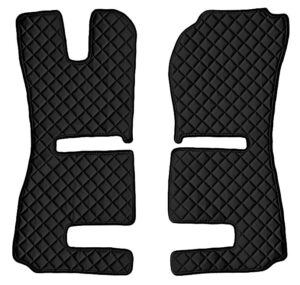 Coppia tappeti in Skeentex - Nero - compatibile per Scania R Serie 6 - Streamline (09/13>12/17) sedili Recaro, sedile pass. pneumatico