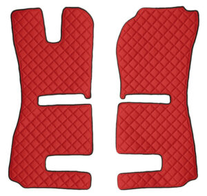 Coppia tappeti in Skeentex - Rosso - compatibile per Scania R Serie 6 - Streamline (09/13>12/17) sedili Recaro, sedile pass. pneumatico