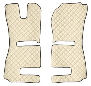Coppia tappeti in Skeentex - Panna - compatibile per Scania R Serie 6 - Streamline (09/13>12/17) sedili Recaro, sedile pass. pneumatico