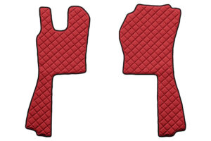 Coppia tappeti in Skeentex - Rosso - compatibile per Scania G Serie 5 (03/04>08/09) - Scania G Serie 6 (09/09>08/13) - Scania G Serie 6 - Streamline (09/13>12/17)