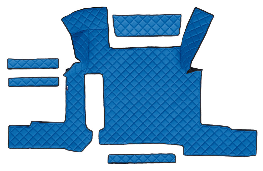 Tappeto centrale in Skeentex - Blu - compatibile per Man TGX (01/17>06/20) manuale, 2 cassetti