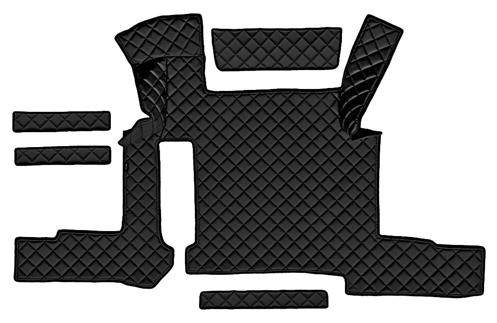 Tappeto centrale in Skeentex - Nero - compatibile per Man TGX (01/17>06/20) manuale, 2 cassetti