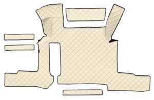 Tappeto centrale in Skeentex - Panna - compatibile per Man TGX (01/17>06/20) manuale, 2 cassetti
