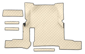 Tappeto centrale in Skeentex - Panna - compatibile per Man TGX (01/17>06/20) automatico, 2 cassetti