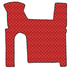 Tappeto centrale in Skeentex - Rosso - compatibile per Man TGX (09/07>12/16) manuale, 2 cassetti