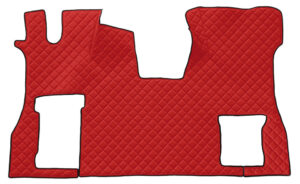 Tappeto unico in Skeentex - Rosso - compatibile per Scania S Serie 7 - New Generation (11/16>) no tunnel, sedile pass. pieghevole