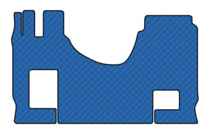 Tappeto unico in Skeentex - Blu - compatibile per Mercedes Actros MP4 (09/11>09/19) cabina larga, no tunnel, sedile pass. pieghevole - Mercedes Actros MP5 (10/19>) cabina larga, no tunnel, sedile pass. pieghevole - Mercedes Actros MP5 L (11/21>) cabina larga, no tunnel, sedile pass. pieghevole