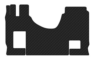 Tappeto unico in Skeentex - Nero - compatibile per Mercedes Actros MP4 (09/11>09/19) cabina larga, no tunnel, sedile pass. pieghevole - Mercedes Actros MP5 (10/19>) cabina larga, no tunnel, sedile pass. pieghevole - Mercedes Actros MP5 L (11/21>) cabina larga, no tunnel, sedile pass. pieghevole