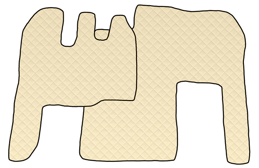 Tappeto unico in Skeentex - Panna - compatibile per Renault Magnum (01/01>06/13) manuale - immagine 2