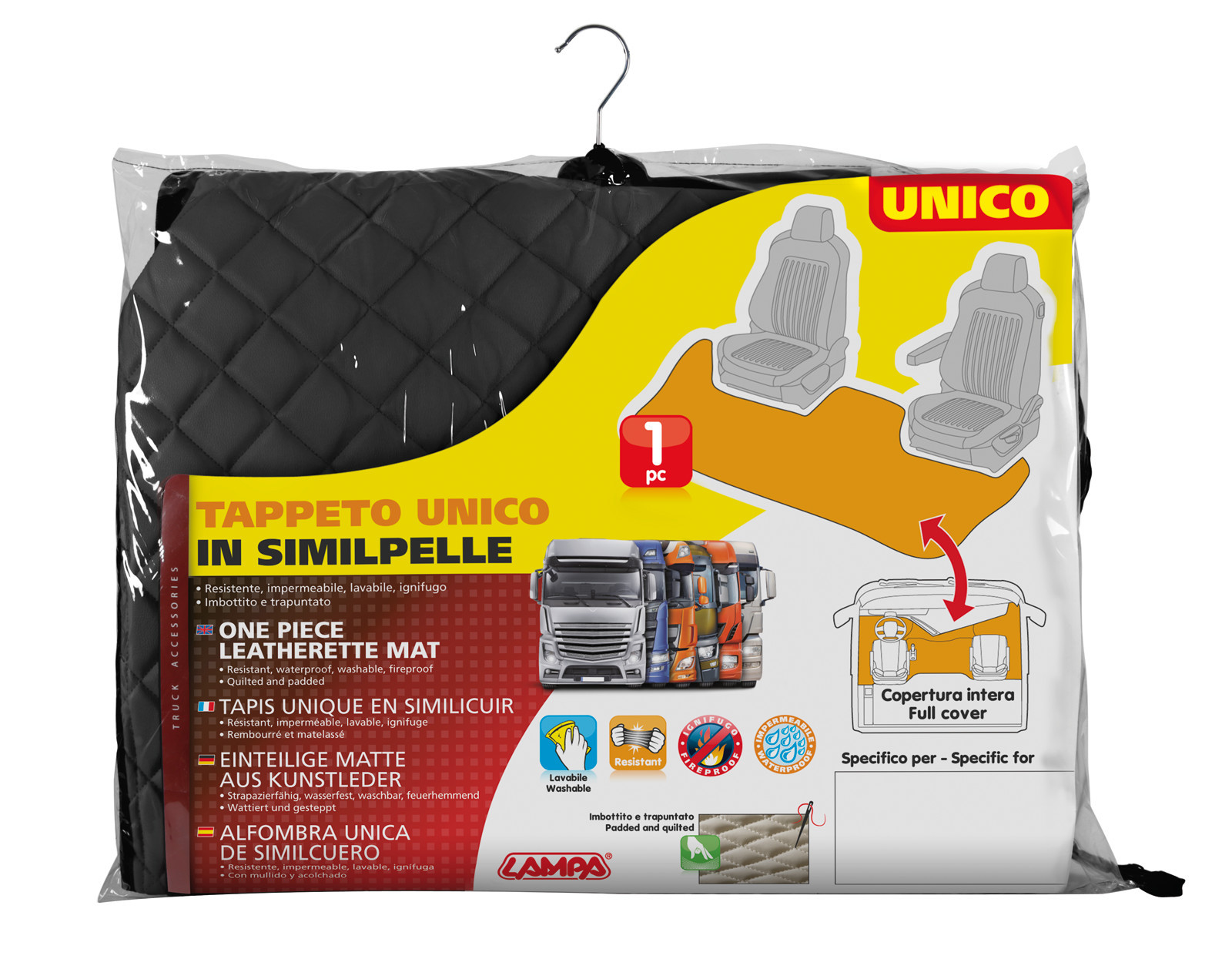Tappeto unico in Skeentex - Nero - compatibile per Renault T (06/13>) no tunnel - immagine 2