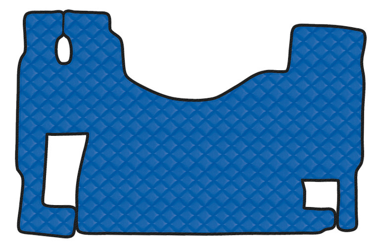 Tappeto unico in Skeentex - Blu - compatibile per Mercedes Actros MP2 (04/03>12/08) no tunnel, sedile fisso - Mercedes Actros MP3 (06/08>12/13) no tunnel, sedile fisso