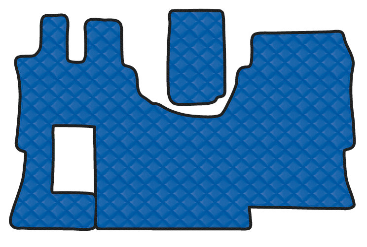 Tappeto unico in Skeentex - Blu - compatibile per Mercedes Actros MP4 (09/11>09/19) cabina larga, no tunnel, allestimento Star - Mercedes Actros MP5 (10/19>) cabina larga, no tunnel, allestimento Star - Mercedes Actros MP5 L (11/21>) cabina larga, no tunnel, allestimento Star