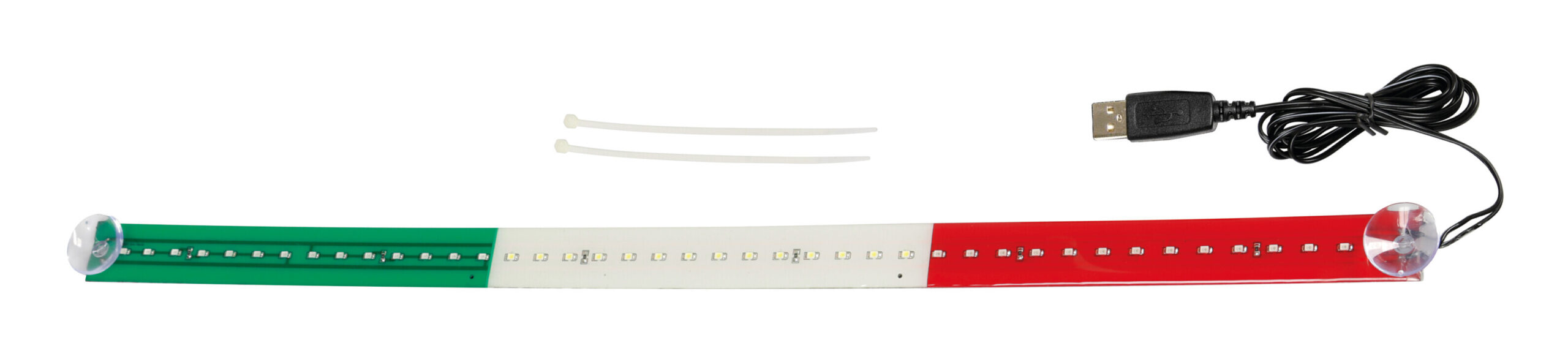 Bandiera luminosa 60 cm, 42 Led, USB - Italia - immagine 3