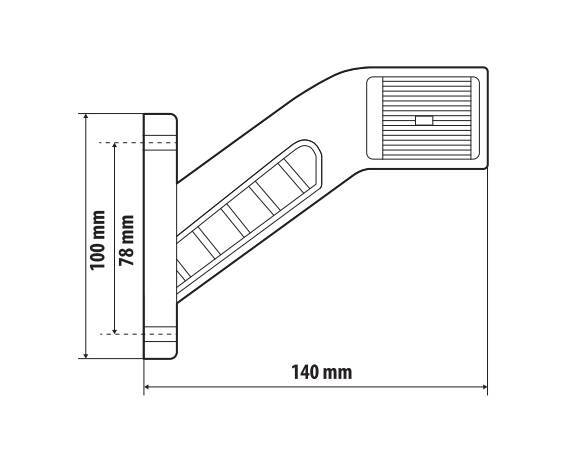 Alpha Flex 12, luce ingombro - 6 Led - 12/24V - Destra - immagine 5