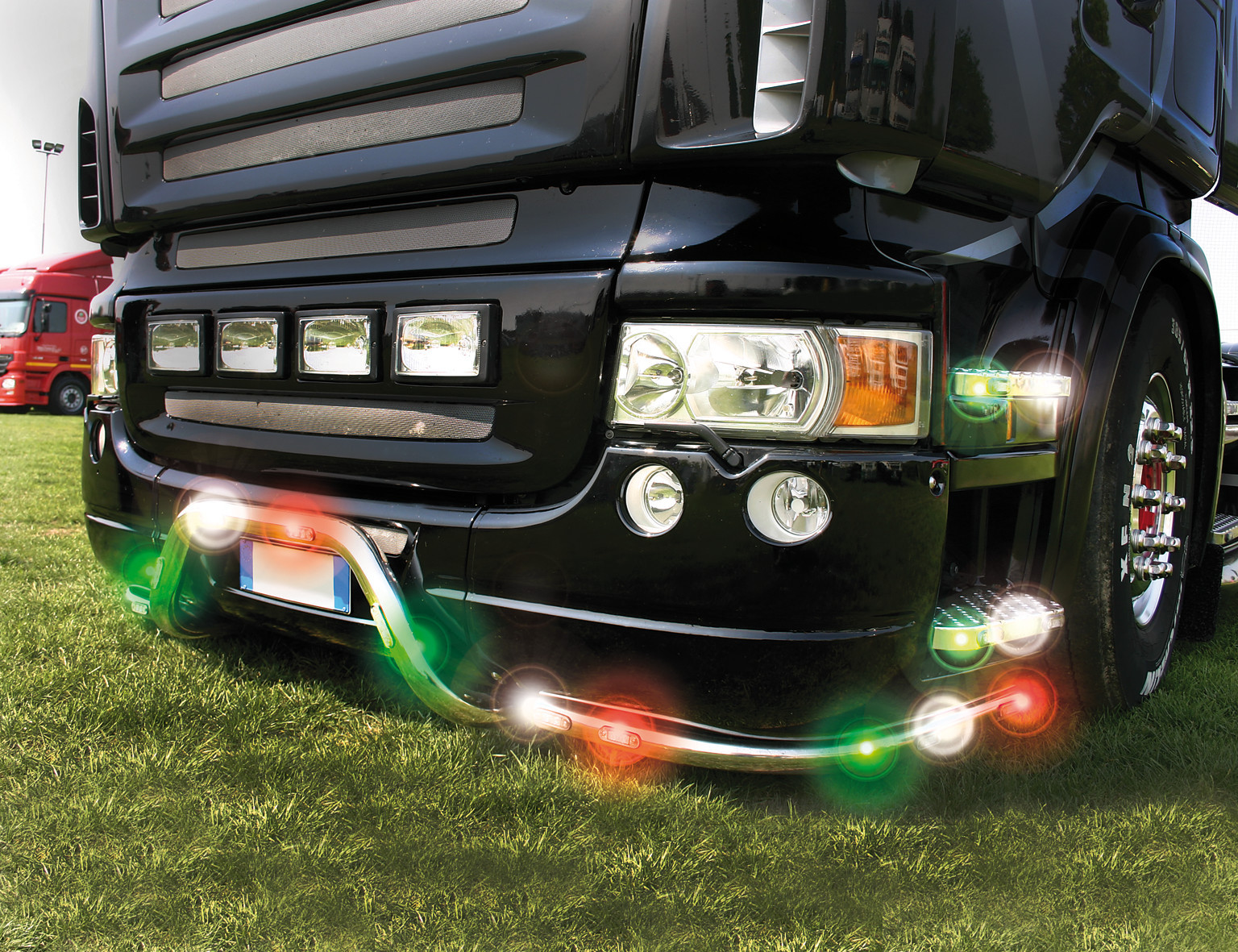 Luce ingombro - 3 Led - 12/24V - Rosso - immagine 3