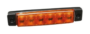 Set 20 pz, luce ingombro - 6 Led - 12/24V - Arancio