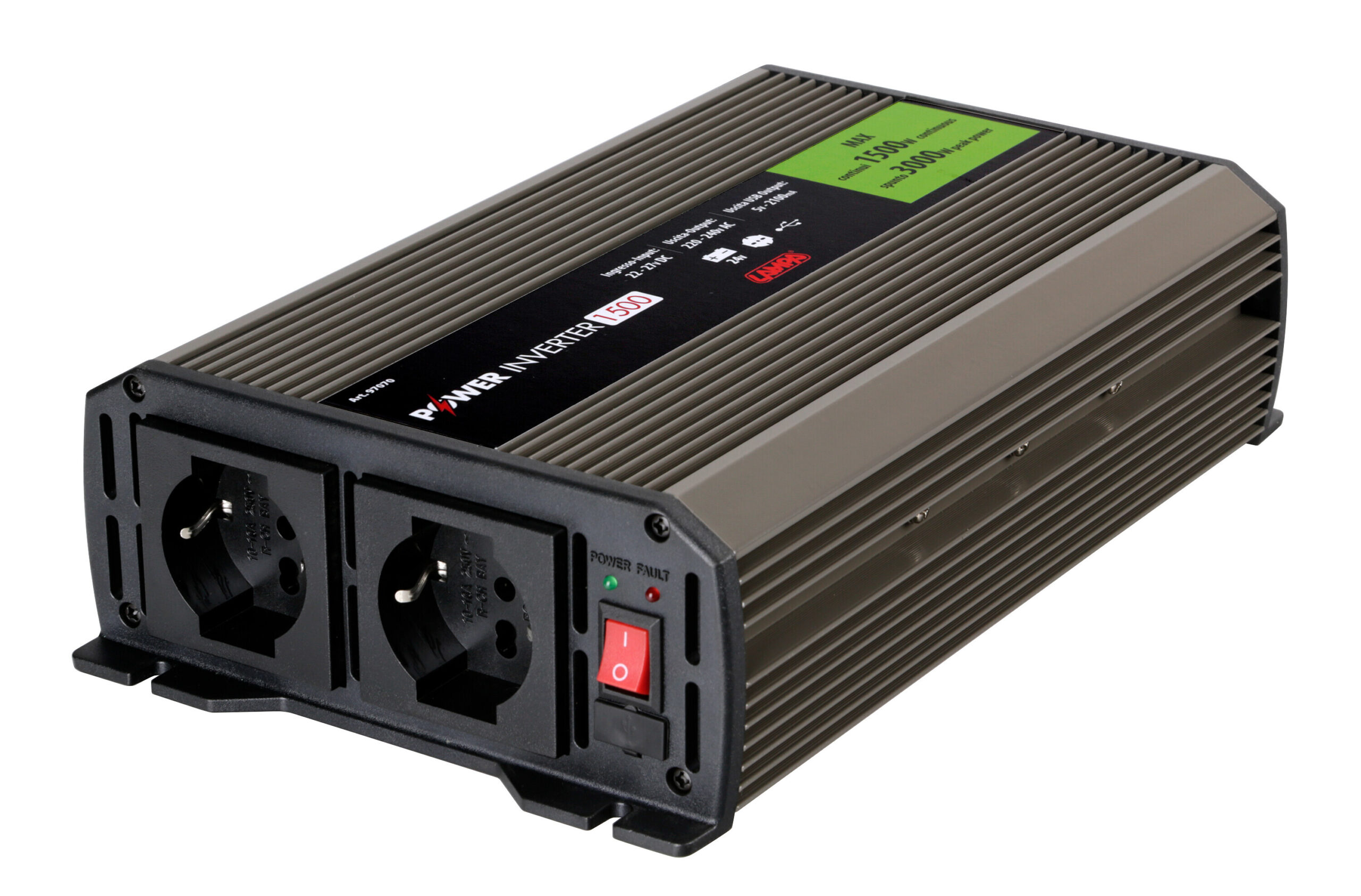 Power Inverter 1500, trasformatore 24V > 220V 1 Power Inverter 1500, trasformatore 24V > 220V