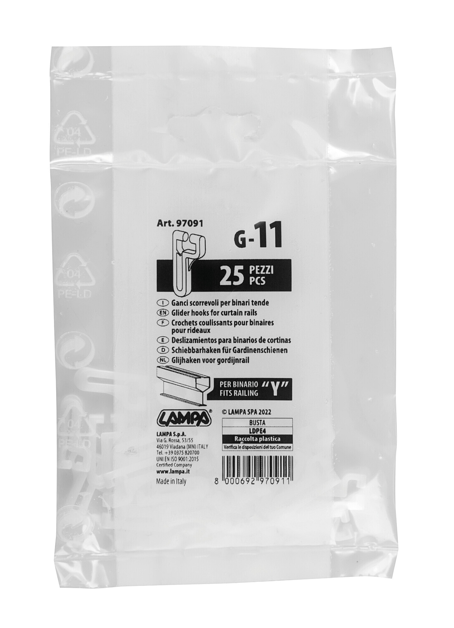 Scorrevoli per binari - G-11 - 25 pz - immagine 2