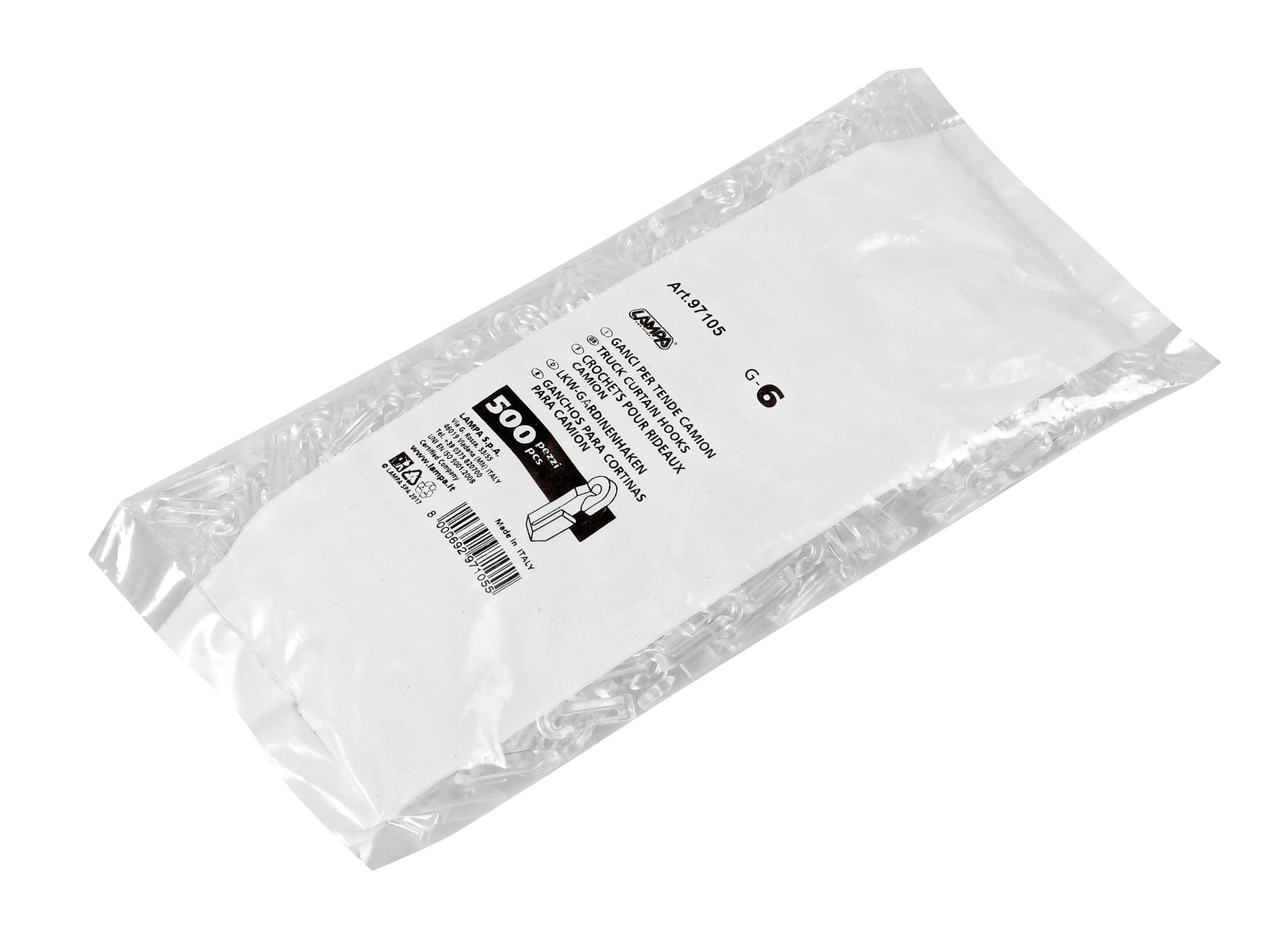 Ganci per tende - G-6 - 500 pz 2 Ganci per tende - G-6 - 500 pz - immagine 2